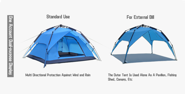 Cheap Goat Tents Fx Outdoor Tent 3 4 Person Automatic Tent Two Person Multi Person Travel Camping Tent Beach Quick Opening Tent  FX112   